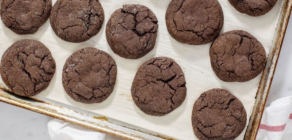 Chewy chocolate ginger molasses cookies