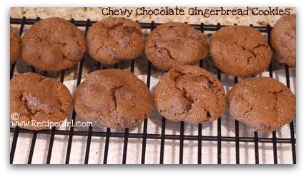 Chewy chocolate gingerbread cookies