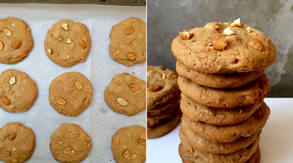 Chewy honeyed peanut butter cookies