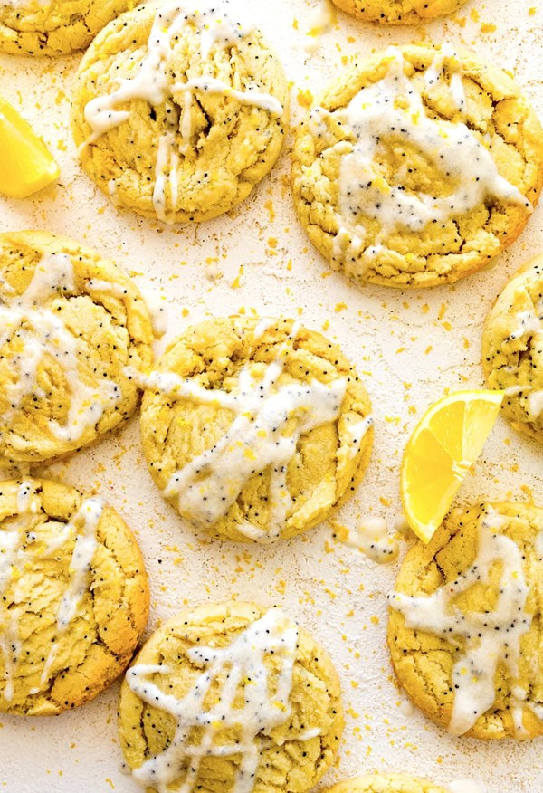 Chewy lemon poppy seed cookies