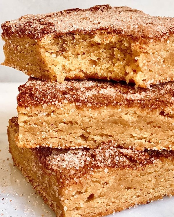 Chewy snickerdoodle blondies