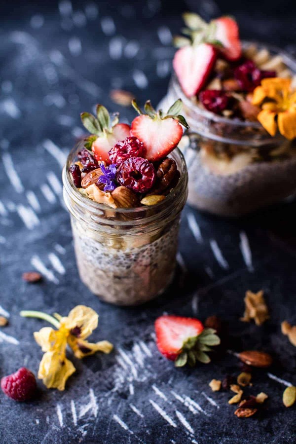 Chia pudding with grain free granola