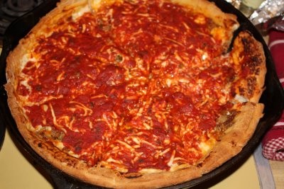 Chicago deep dish pizza