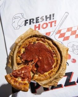 Chicago-style deep-dish pizza