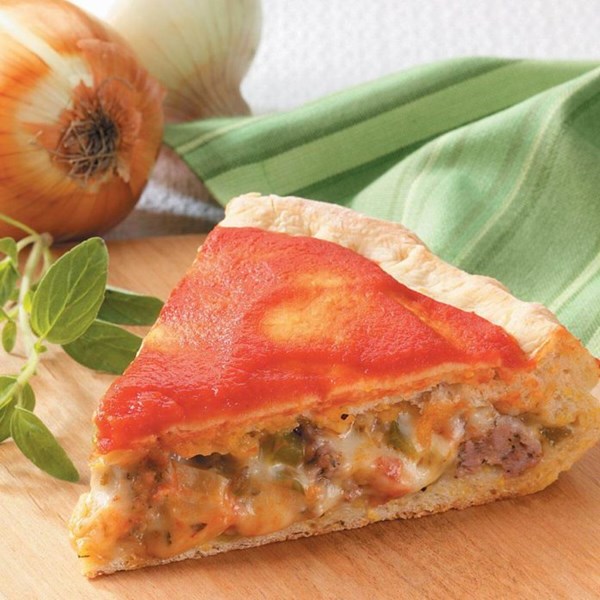 Chicago-style stuffed pizza 
