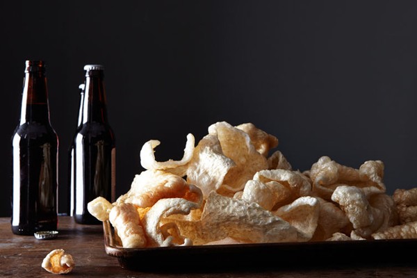 Chicharrón with lime and chili salt