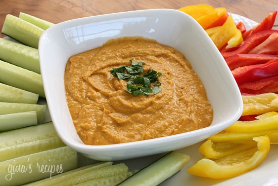 Chick pea and roasted pepper dip