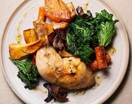 Chicken & autumn veg traybake
