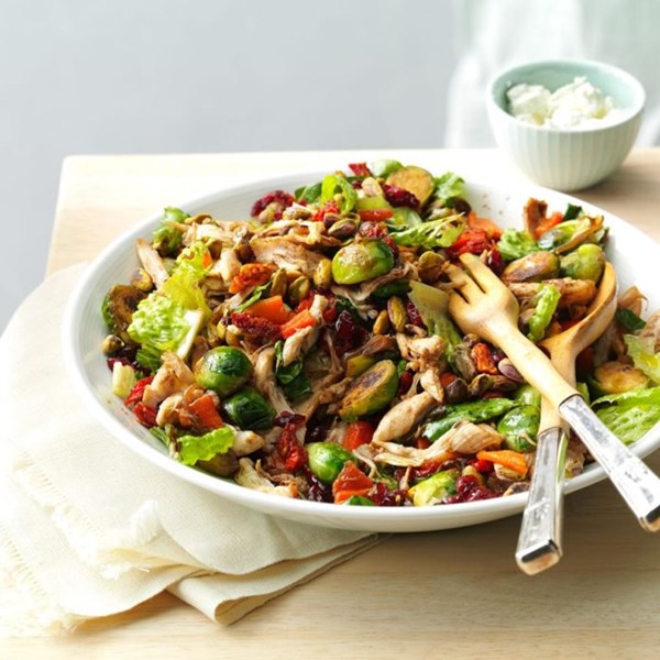Chicken & Brussels sprouts salad