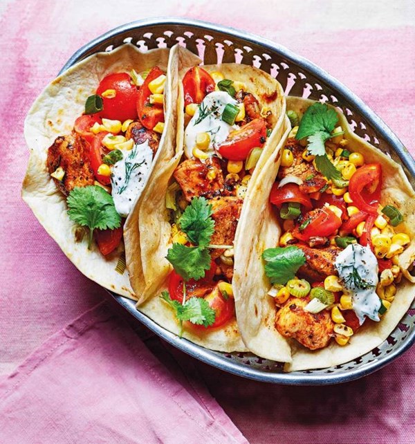 Chicken & corn tacos