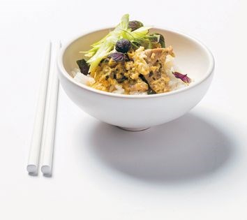 Chicken + egg rice bowl