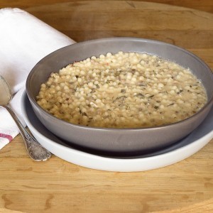 Chicken & fregola soup avgolemono-style