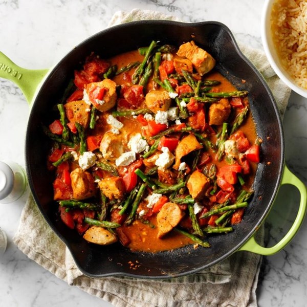 Chicken & goat cheese skillet 