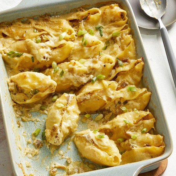 Chicken & green chile stuffed shells