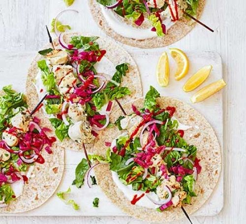 Chicken & lemon skewers