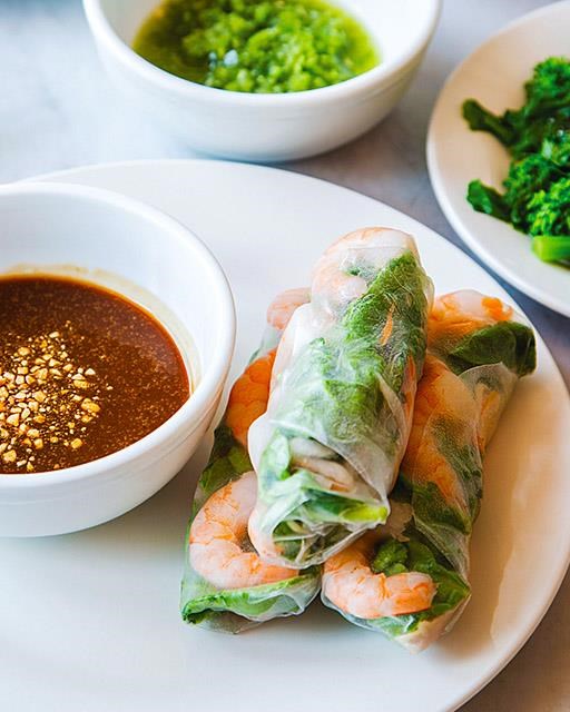 Chicken & shrimp summer rolls