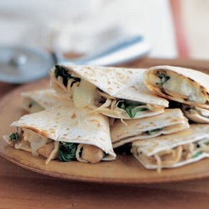 Chicken & spinach quesadillas