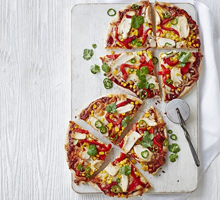 Chicken & sweetcorn pizza