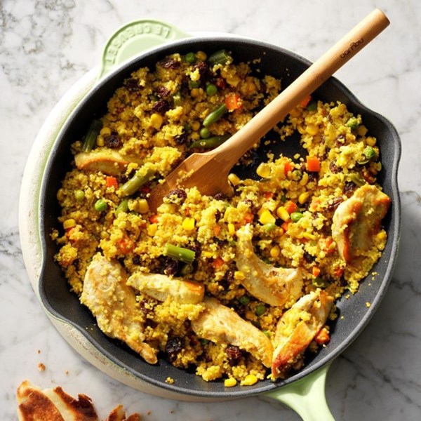 Chicken & vegetable curry couscous