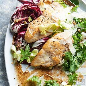 Chicken & winter greens salad
