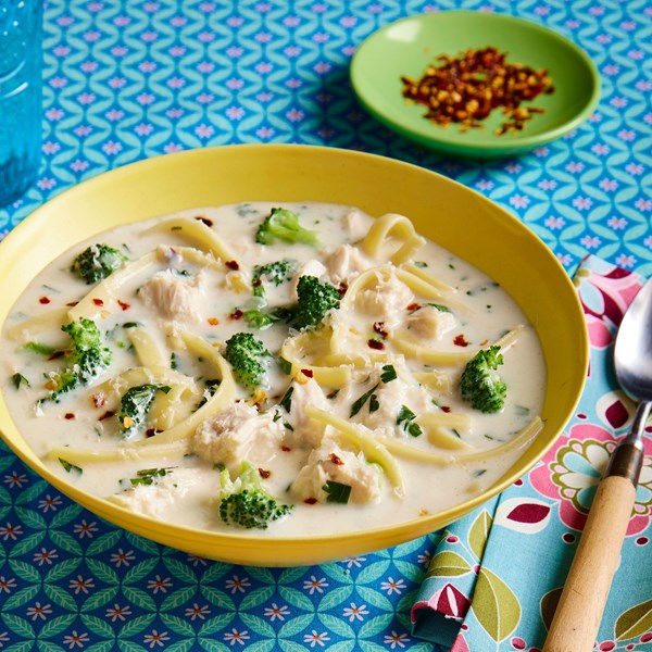 Chicken Alfredo soup