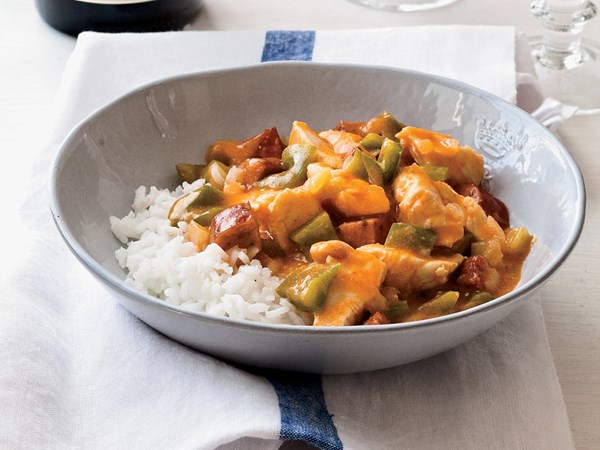 Chicken-and-andouille étouffée