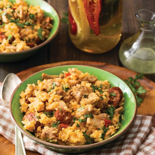 Chicken and andouille jambalaya