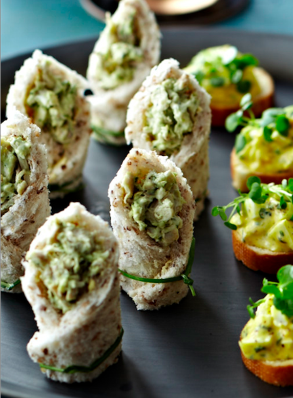 Chicken and avocado mayonnaise sandwiches