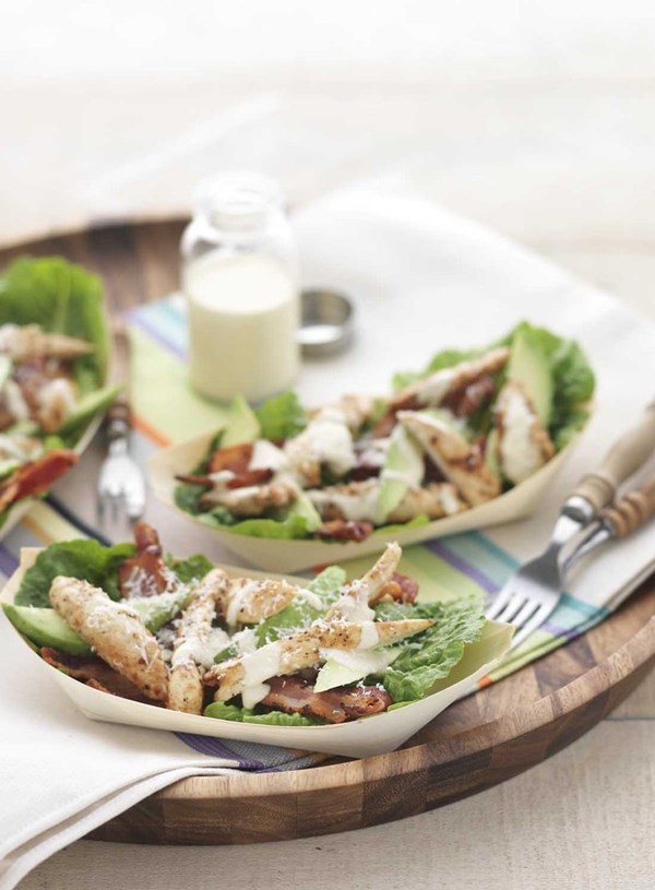 Chicken and bacon Caesar salad