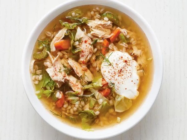 Chicken and barley soup