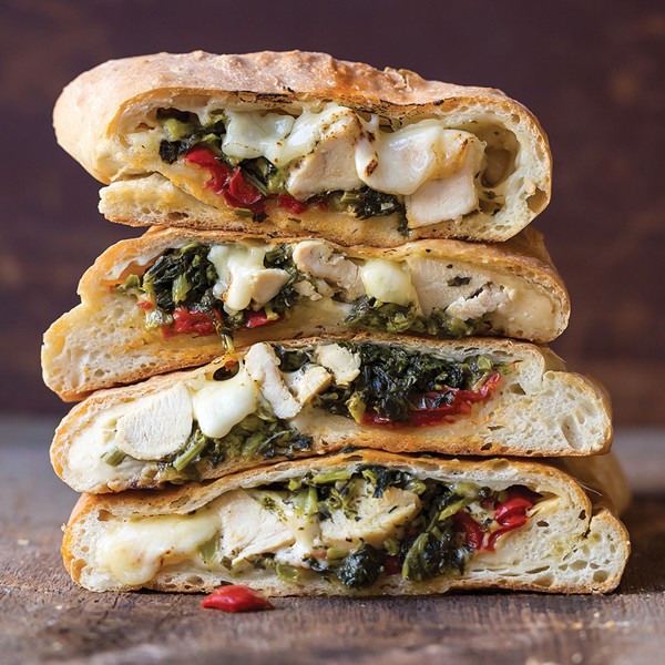 Chicken and broccoli rabe stromboli