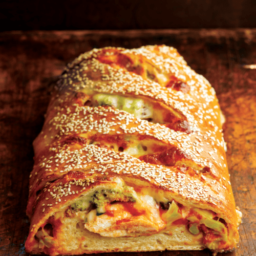 Chicken and broccoli stromboli