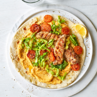 Chicken and carrot flatbreads