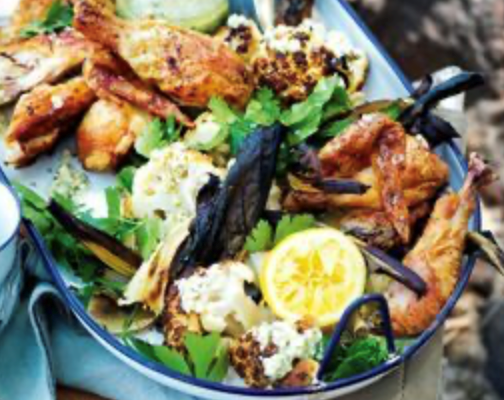 Chicken and cauliflower with Parmesan vinaigrette