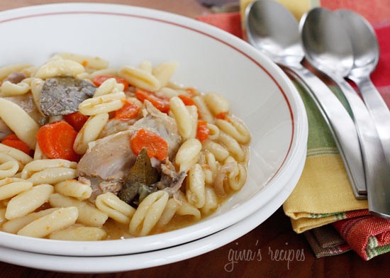 Chicken and cavatelli soup