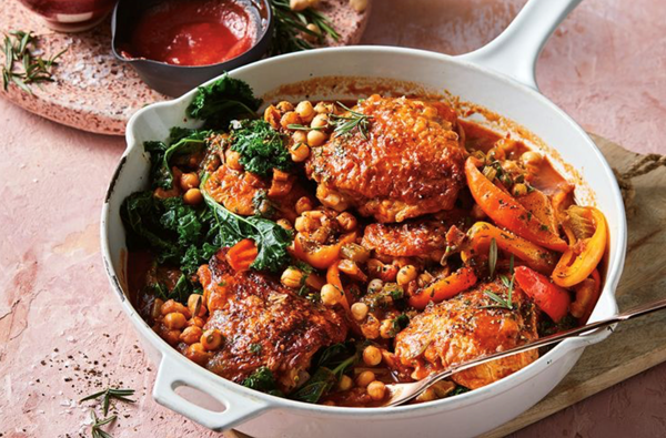 Chicken and chickpea alla cacciatora