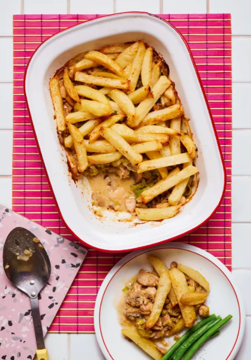 Chicken and chips pie