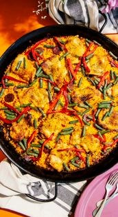 Chicken and chorizo paella
