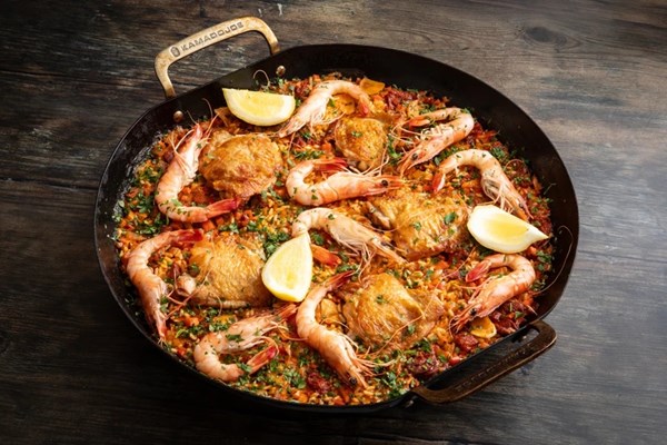 Chicken and chorizo paella