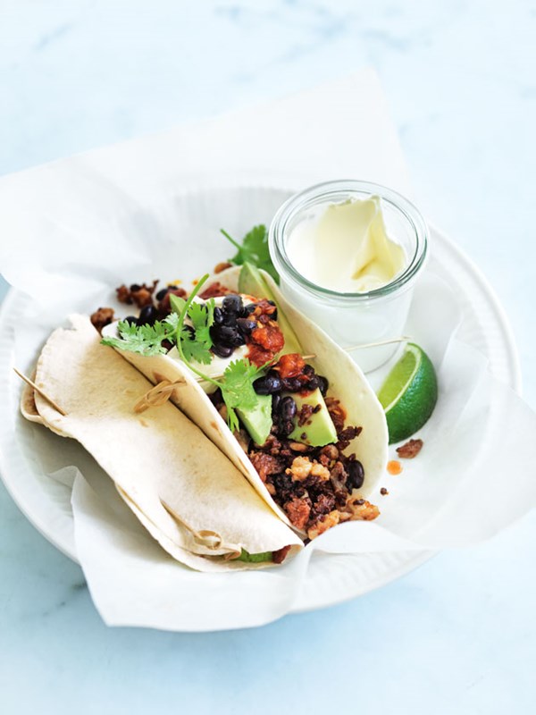 Chicken and chorizo tacos