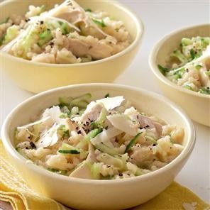 Chicken and cucumber risotto