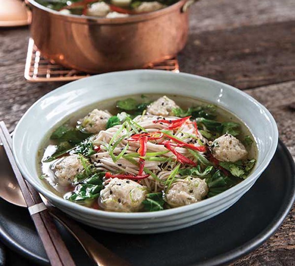 Chicken and ginger dumpling bowl
