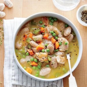 Chicken and gnocchi dumpling soup