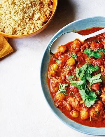 Chicken and gooseberry tagine