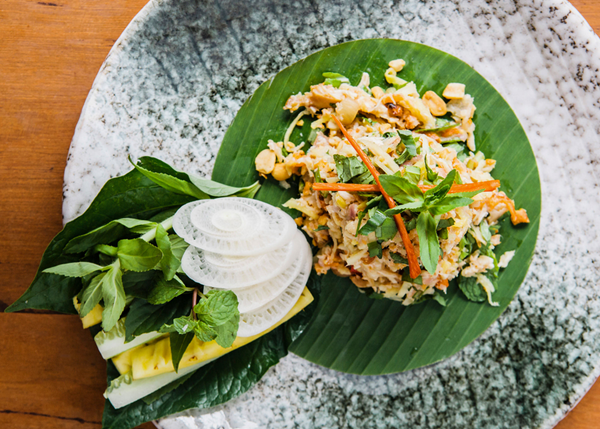 Chicken and green mango salad