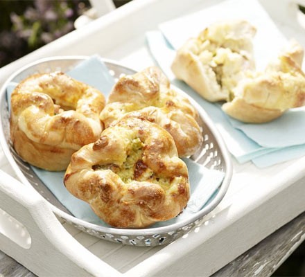 Chicken and ham sandwich pies
