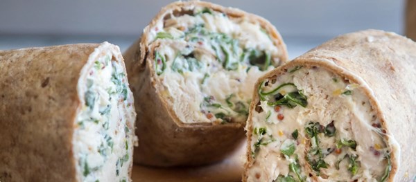 Chicken and honey-mustard pinwheels