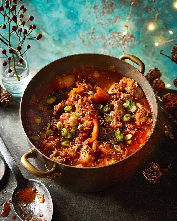 Chicken and kimchee stew