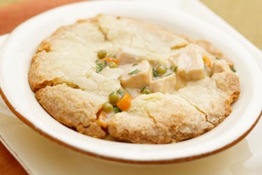 Chicken and leek cobbler