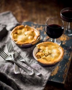 Chicken and leek pot pies